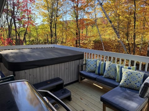 Hot Tub overlooking ski trail