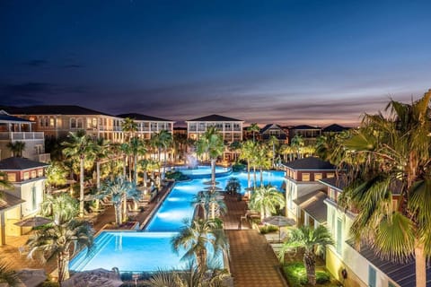 Lagoon pool at night
