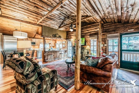 Living room with dining room