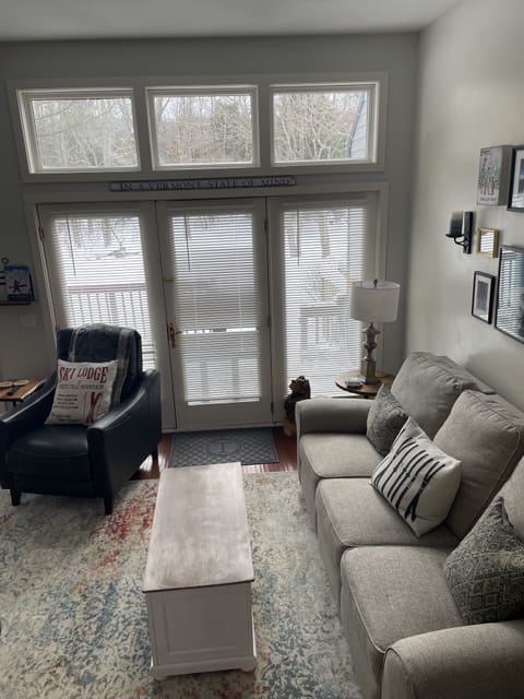 living room French doors to deck