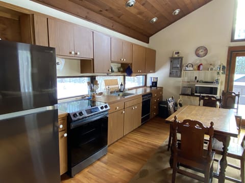 Our newly designed kitchen has new appliances and all you need to start cooking.