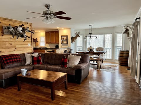 Open concept living/dining room.