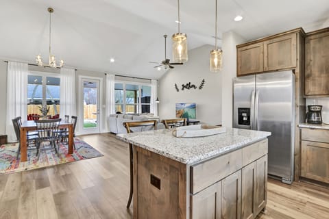 View from the kitchen into the living area