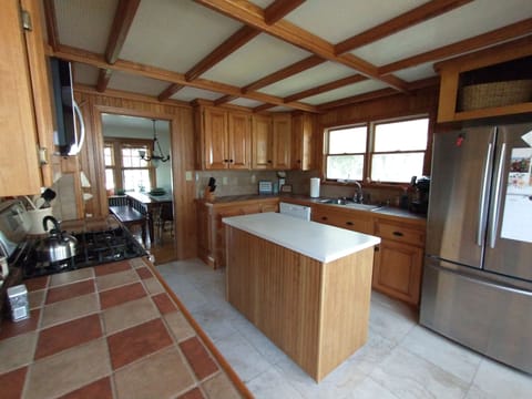 Kitchen and island