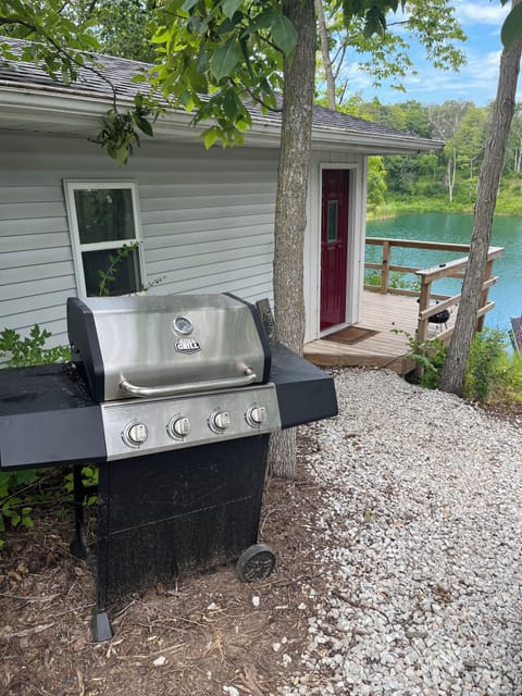 Gas grill & gas provided. 