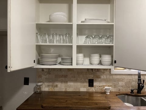 Don't worry about washing dishes.  We have enough to last you all day!