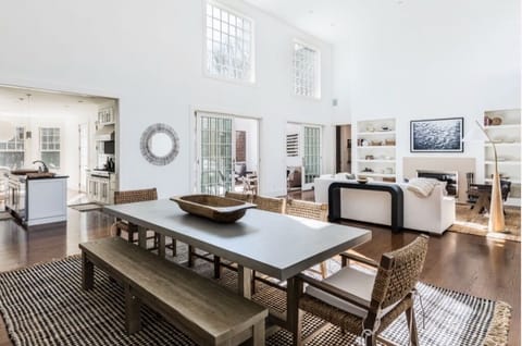 Dining table with seating  for up to 10. 