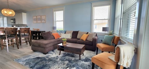 Sectional couch in Living room.