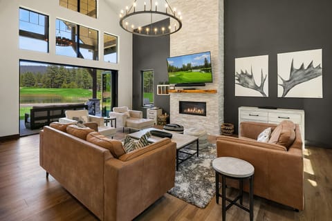 Park Place. - Soaring 30' ceilings in the great room and nano folding doors leading outdoors.
