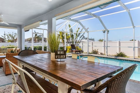 Beautiful, covered Lanai allows for pool-side dining & relaxation rain or shine.