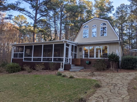 View of the house from the back yard.
