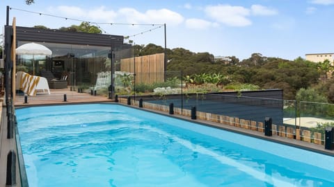 Gas heated pool