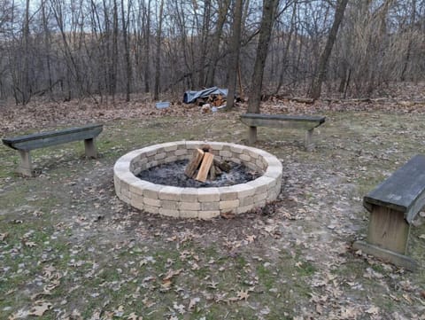 Fire Ring in Back Yard