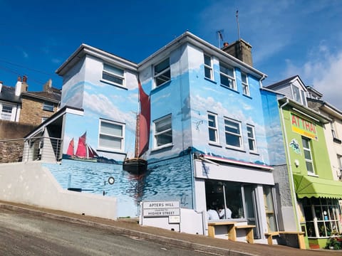 Property exterior, situated above the colourful independent shops of Brixham's 'Indie Street' - Middle Street
