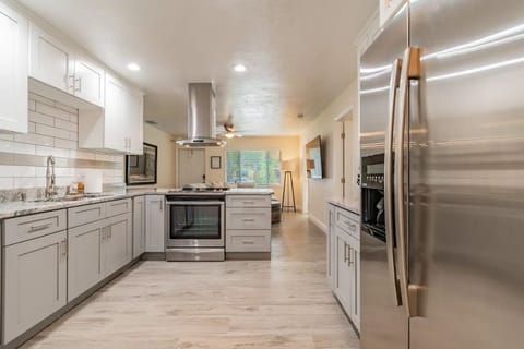 Fully stocked spacious kitchen to satisfy your inner chef.