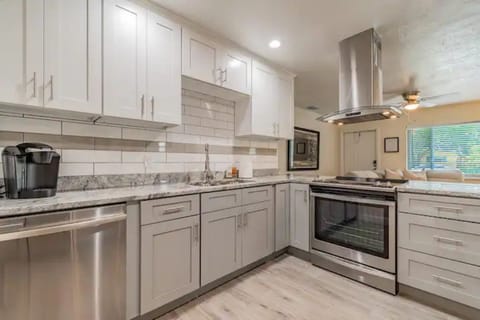 Keurig machine with complimentary coffee to help get your day started.