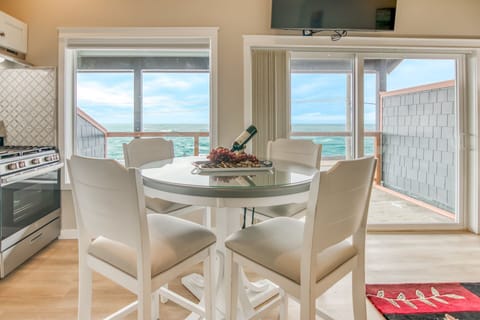 Sit at the dining table and watch for whales.