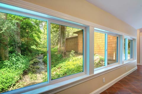 View of creek on sitting porch.