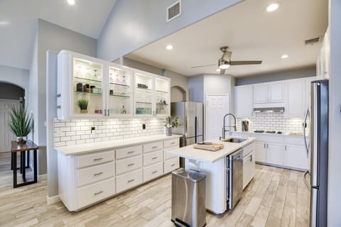 Chefs Kitchen with two refrigerators, ice maker, two coffee makers..