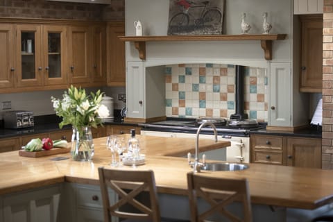 Ground floor: Spacious well-equipped farmhouse kitchen with large Aga