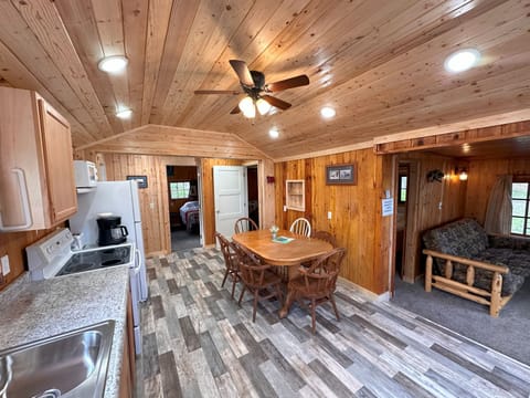 Cabin 4's kitchen/dining area