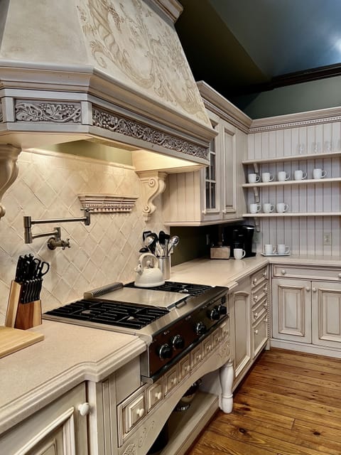 Fully-equipped modern kitchen with gas range 