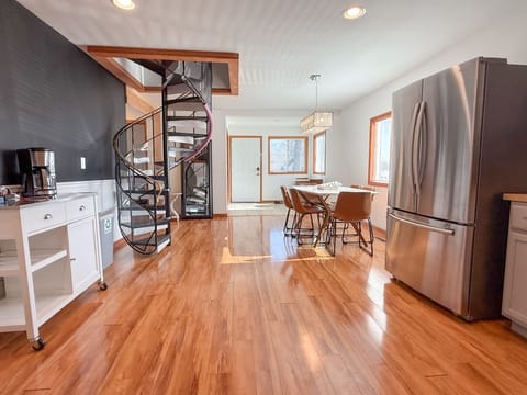 Open floorplan offers kitchen and dining space to gather