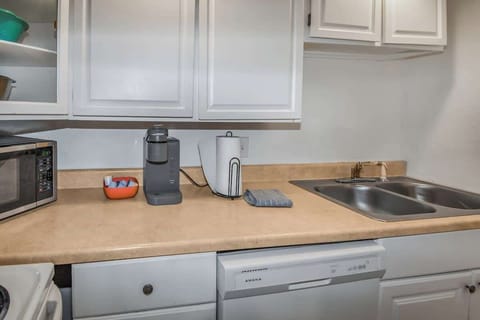 Our small kitchen that wraps around the corner