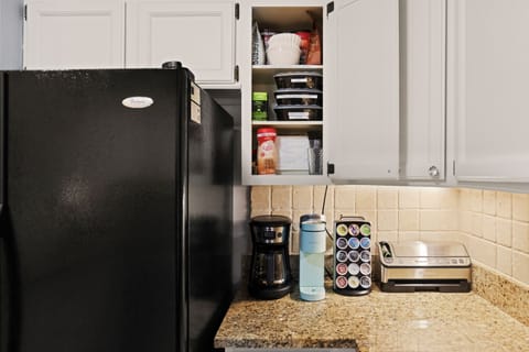 Coffees, Teas, Creamers (dry and liquid,) sugars, and imitation sugars.