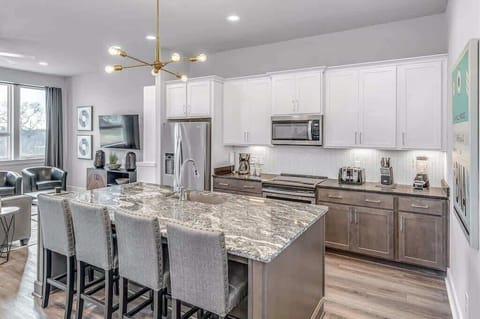 Functional kitchen with subtle modern rustic accents.