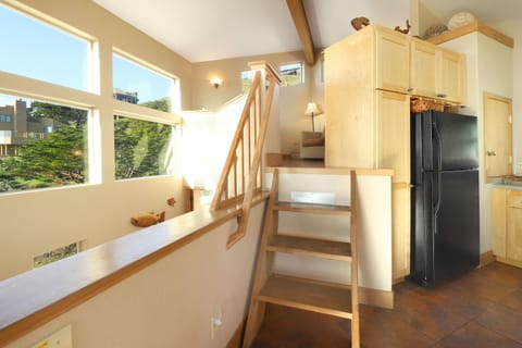 Stairs leading to the loft area