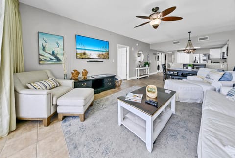 Living room with flat screen TV