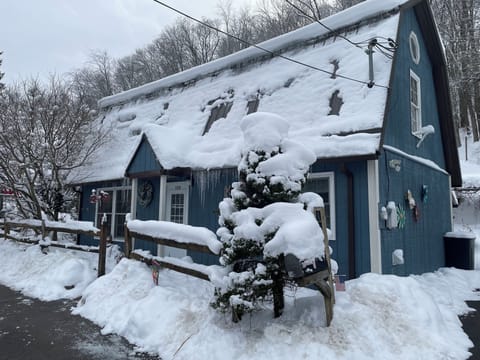 We do get snow in the winter. but it's nice and cozy inside.