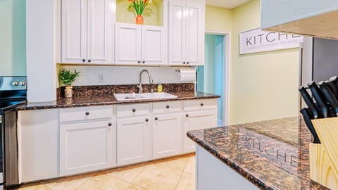Very bright fun kitchen