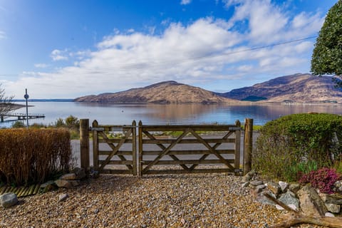 View over the front gate of The Lodge.