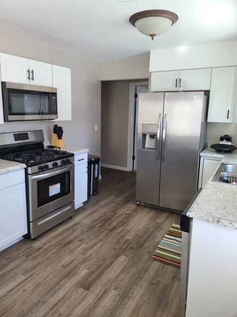 Full kitchen including available space in the refrigerator 