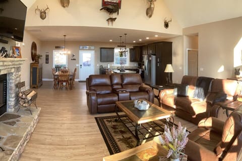 Panoramic view of great room.