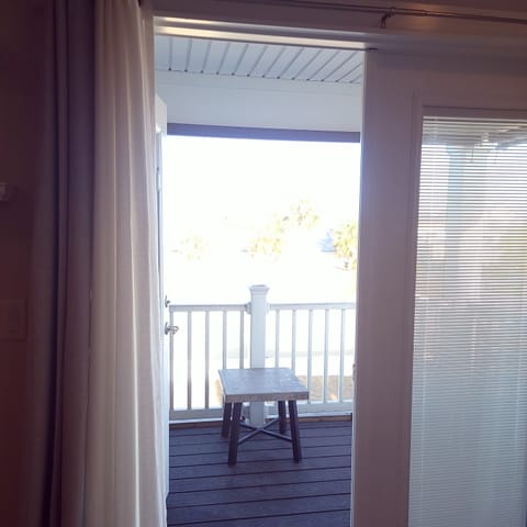 Screened balcony master bedroom