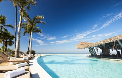 The main pool with swim up palapa bar