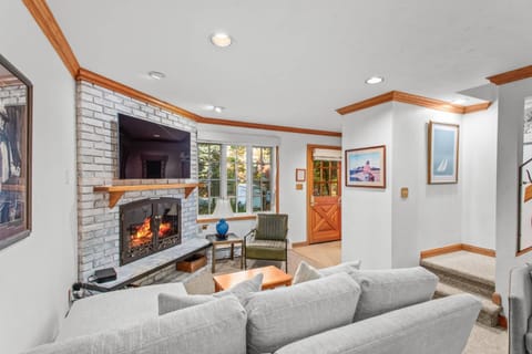 This brand new flat screen TV and updated fireplace create a very welcoming spot to unwind.