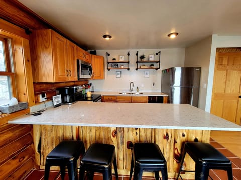 Brand new quartz countertops in the kitchen