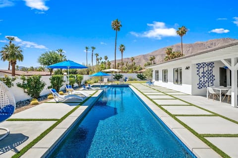 The pool is approximately 49’x10’x4.5′ deep