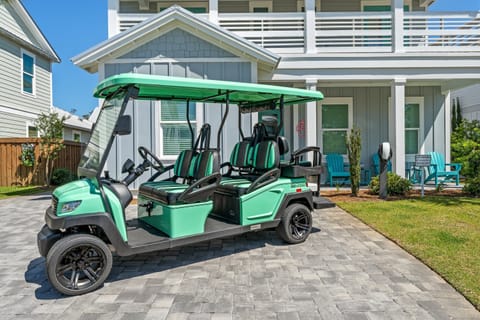 6 Seat Golf Cart & EV Charging Station