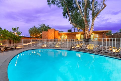 Large Pool with Landscape lighting to enjoy Nightime swims.