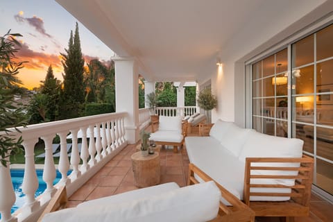 Outdoor area at sunset