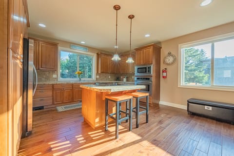 Large kitchen stocked full of everything you need to create delicious meals!