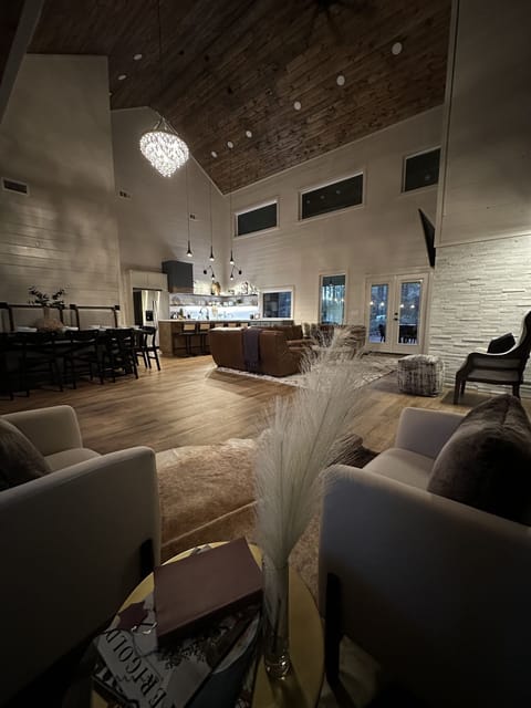 Beautiful living area is perfect for the whole group to hang.