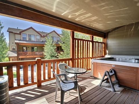 Deck with Large Hot Tub and Gas BBQ (not shown)