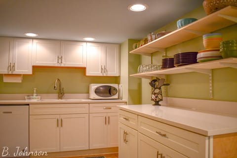 Full kitchen includes dishwasher.