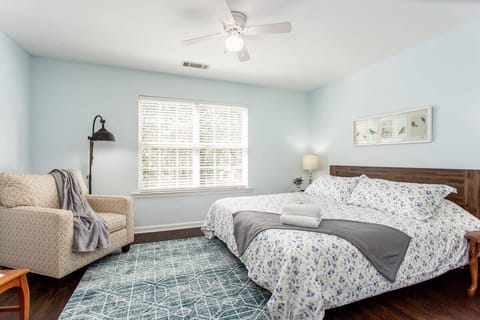 This dreamy Master Bedroom awaits with lots of light during the day!